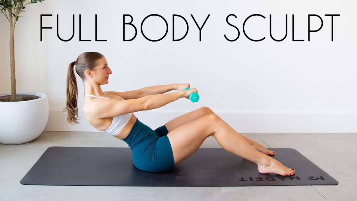 30 MIN FULL BODY SCULPT – Low Impact, Pilates Style, Light Weights