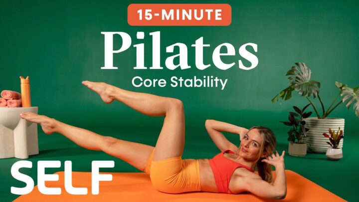 15-Minute Mat Pilates Workout for Core Stability (No Equipment)  Sweat With SELF