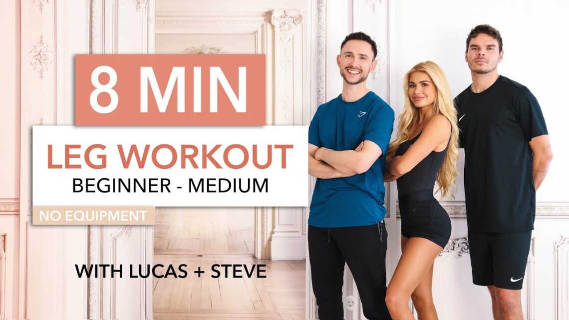 8 MIN LEG WORKOUT – with Lucas & Steve / Level: Beginner – Medium, or use it as a Warm Up