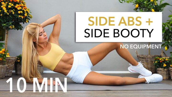 10 MIN SIDE ABS + SIDE BOOTY – 2 in 1 Hourglass Workout / strong waist, ab lines & round booty
