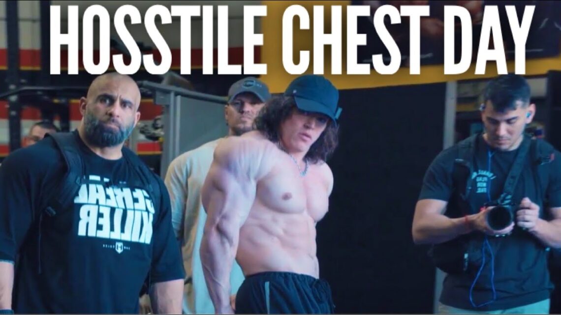 HOSSTILE CHEST DAY AT THE MECCA  Fouad Abiad, Sam Sulek & Ben Chow  Hosstile Supplements