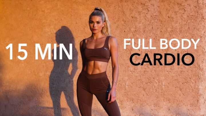 15 MIN FULL BODY CARDIO – burn lots of calories / No Equipment I Pamela Reif