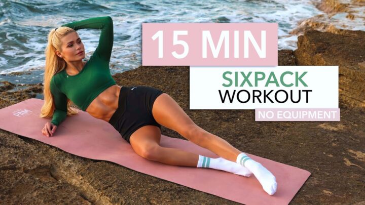 15 MIN SIXPACK WORKOUT – Medium, with Beginner Alternatives / for lower, upper & side abs