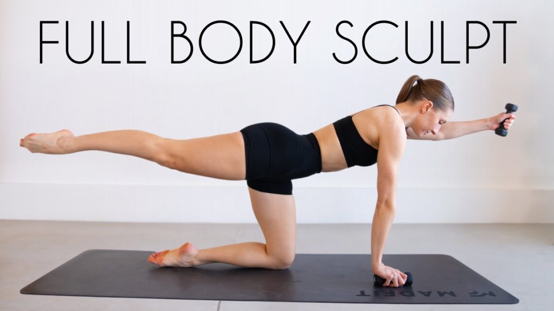 FULL BODY SCULPT WORKOUT – Low Impact, Pilates x Barre Style, Light Weights