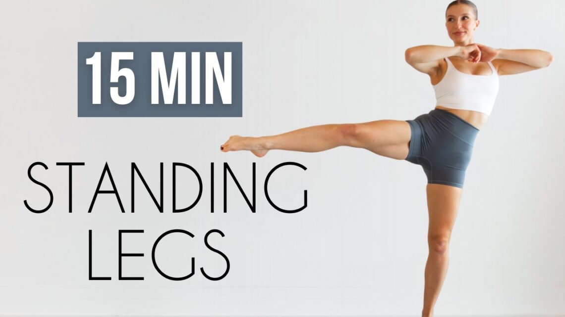 15 MIN STANDING LEGS – Pilates Style, Inner & Outer Thigh, Glutes (No Jumping, No Equipment)